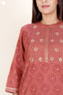 Chanderi Silk Kurta Pant And Dupatta Set In Block Print